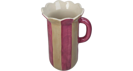 Hd vase stripes stoneware multi 16x13.8x25.5cm