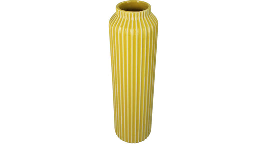 Hd vase stoneware mustard 10.5x10.5x35.5cm