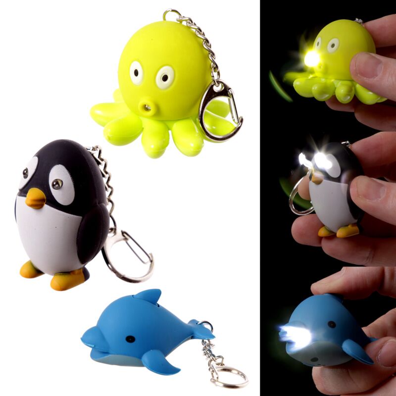 Afbeelding laden in galerijviewer, Octopus pinguïn dofijn led sleutelhouder
