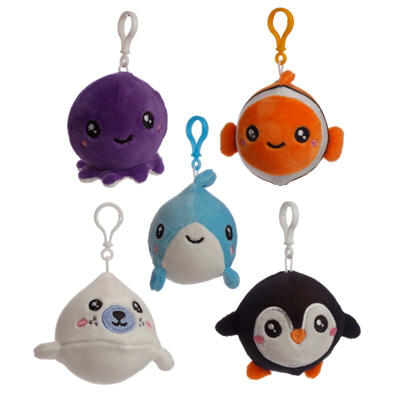 Afbeelding laden in galerijviewer, Adoramals squeezies knijp speelgoed zeedieren sleutelhanger
