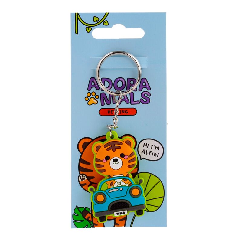 Afbeelding laden in galerijviewer, Alfie de tijger adoramals pvc sleutelhanger
