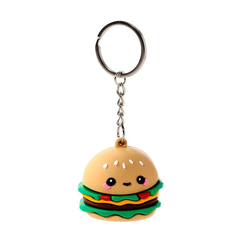 Afbeelding laden in galerijviewer, Hammy de burger foodiemals 3d pvc sleutelhanger
