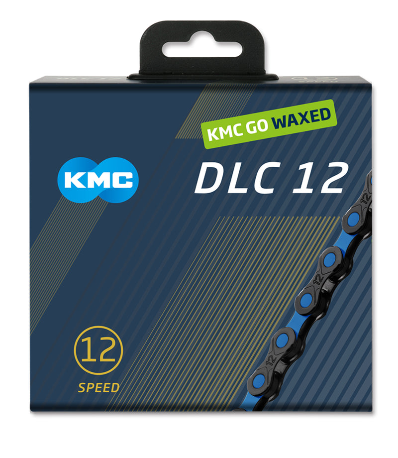Afbeelding laden in galerijviewer, Kmc ketting dcl12 waxed 12 speed 126 links zwart blauw incl. missinglink
