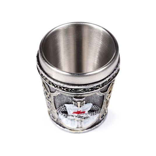 Middeleeuwse witte ridder borrelglaasje shot glas