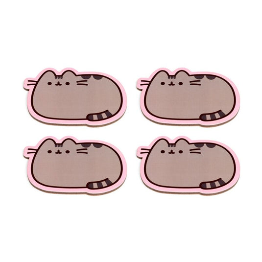 Union pusheen de kat set 4 gevormde onderzetters