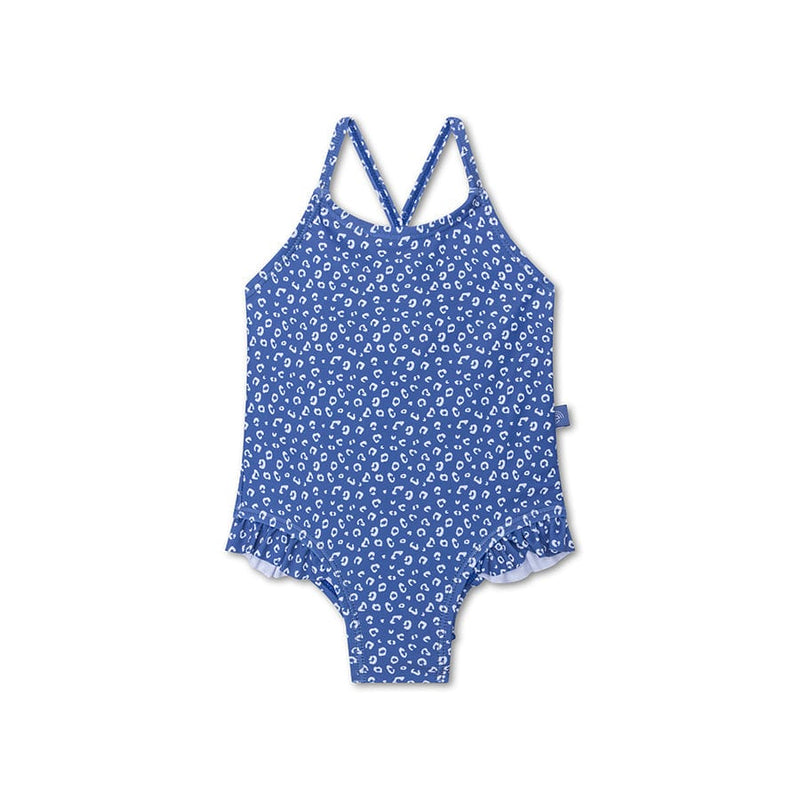 Afbeelding laden in galerijviewer, Leopard | blauw meisjes uv badpak
