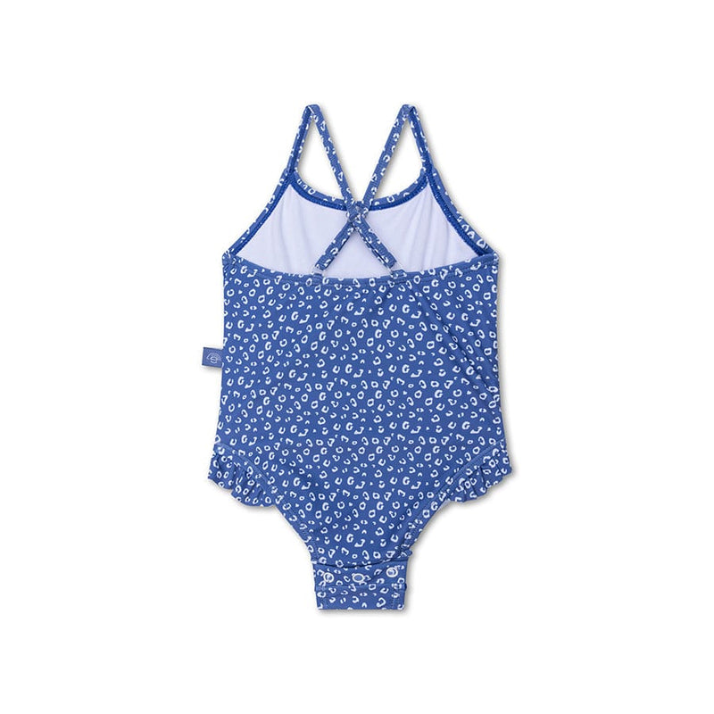 Afbeelding laden in galerijviewer, Leopard | blauw meisjes uv badpak

