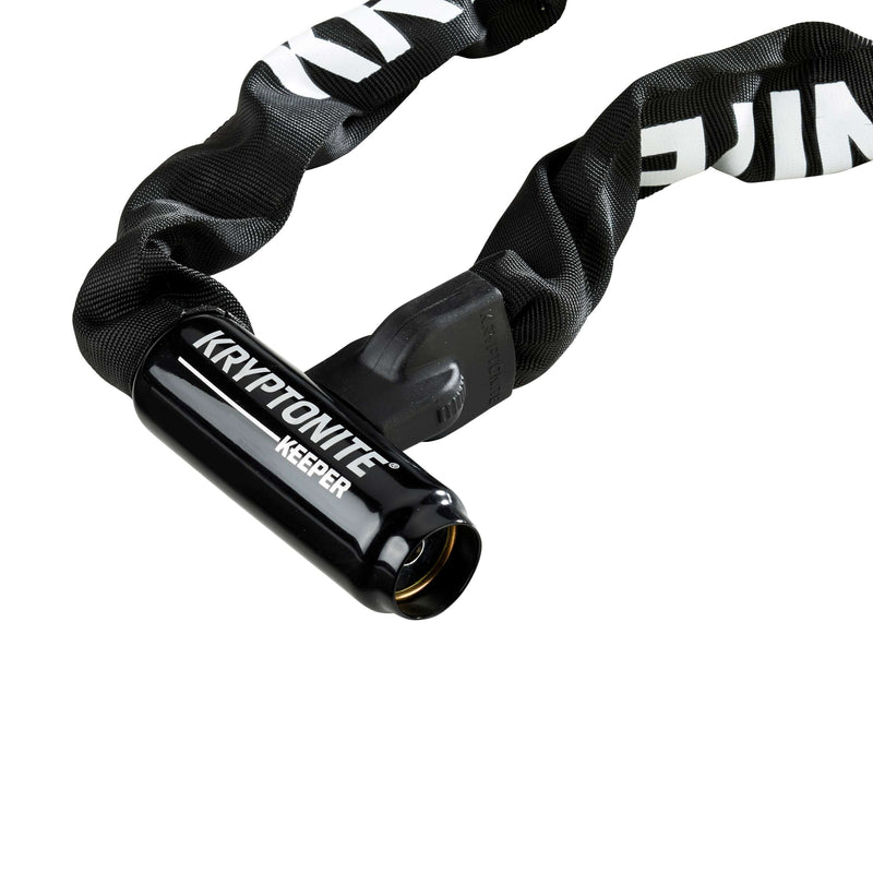 Afbeelding laden in galerijviewer, Kryptonite keeper 785-ketting met geïntegreerd slot – kettingslot fiets – fietsslot met ketting voor elektrische fiets – 85 cm – staal – zwart
