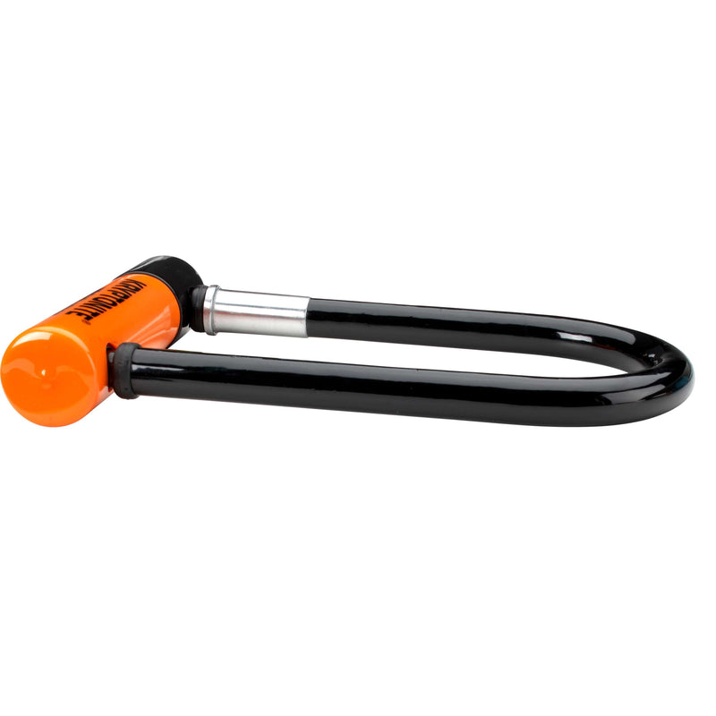Afbeelding laden in galerijviewer, Kryptonite evolution mini-7 beugelslot met kabel – fiets – art-2 slot – beugelslot (elektrische) fiets – 17,8x8,3 cm - kabel 120 cm lang – oranje zwart
