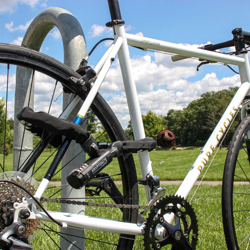 Afbeelding laden in galerijviewer, Kryptonite keeper kettingslot met combinatieslot – kettingslot fiets – 90 cm lang – blauw
