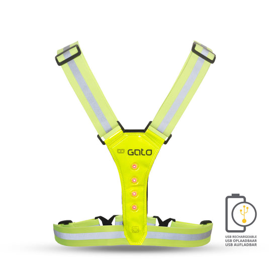 Gato Safer sport vest led usb neongeel one size