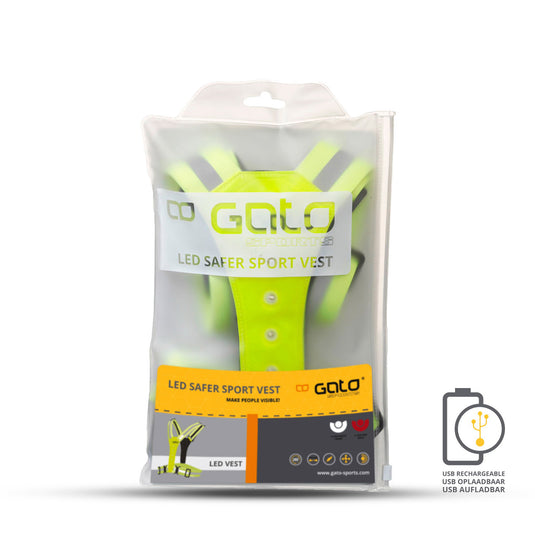 Gato Safer sport vest led usb neongeel one size