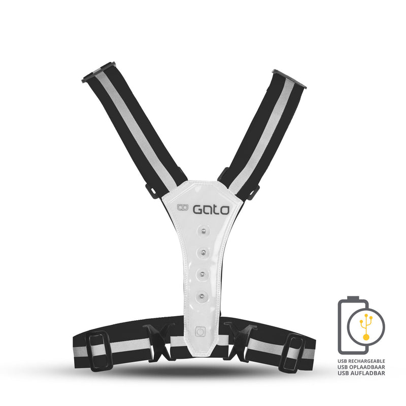 Afbeelding laden in galerijviewer, Gato Safer sport vest led usb antraciet one size
