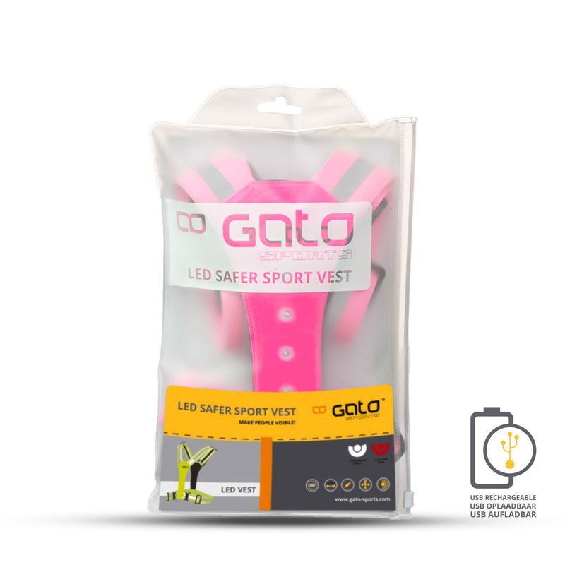Afbeelding laden in galerijviewer, Gato Safer sport led vest usb hot pink one size
