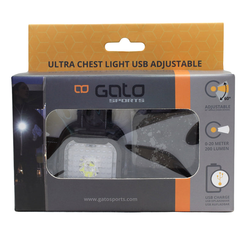 Afbeelding laden in galerijviewer, Gato ultra chest light usb adjustable black one size

