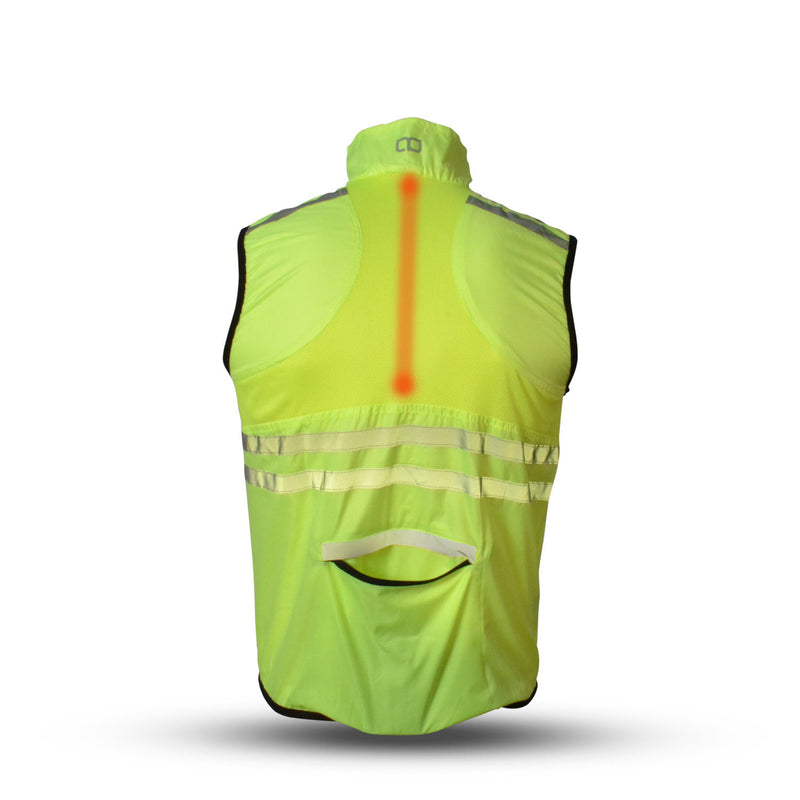 Afbeelding laden in galerijviewer, Gato Windbreaker mesh vest usb led neongeel maat XS
