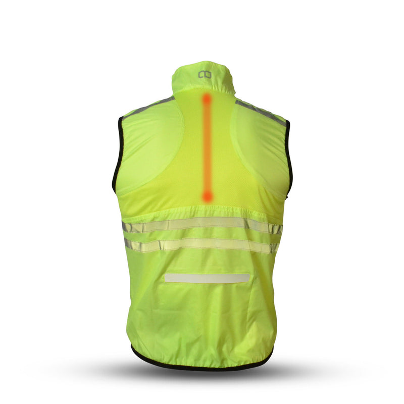 Afbeelding laden in galerijviewer, Gato Windbreaker mesh vest usb led neongeel maat S
