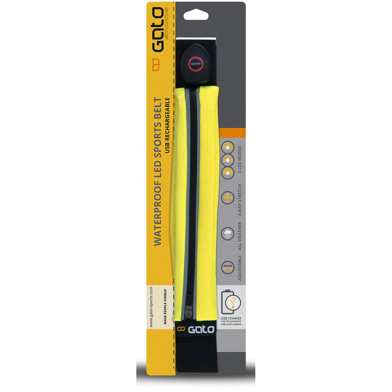 Afbeelding laden in galerijviewer, Gato sport usb led belt waterproof neon yellow onesize
