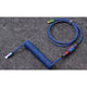 Keychron Premium Coiled Aviator Cable Rainbow Plated Blue