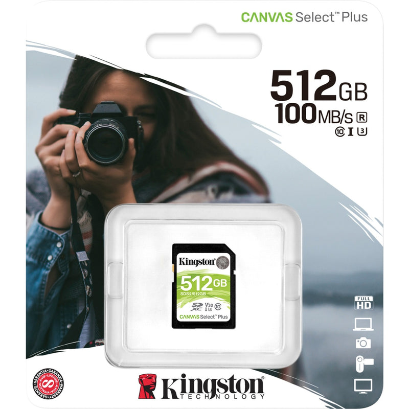 Afbeelding laden in galerijviewer, Kingston Canvas Select Plus SDXC 512 GB

