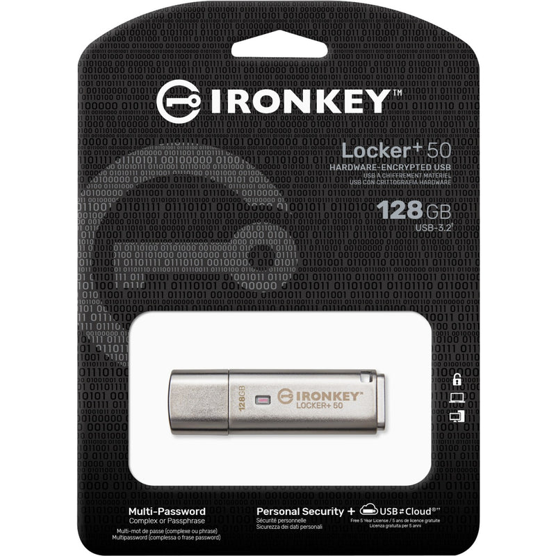 Afbeelding laden in galerijviewer, Kingston IronKey Locker+ 50 128 GB
