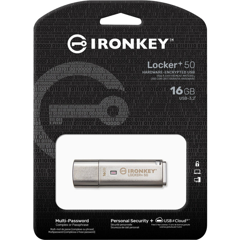 Afbeelding laden in galerijviewer, Kingston IronKey Locker+ 50 16 GB
