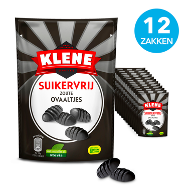 Klene zoute ovaaltjes - drop - zout - suikervrij - 12x110gr