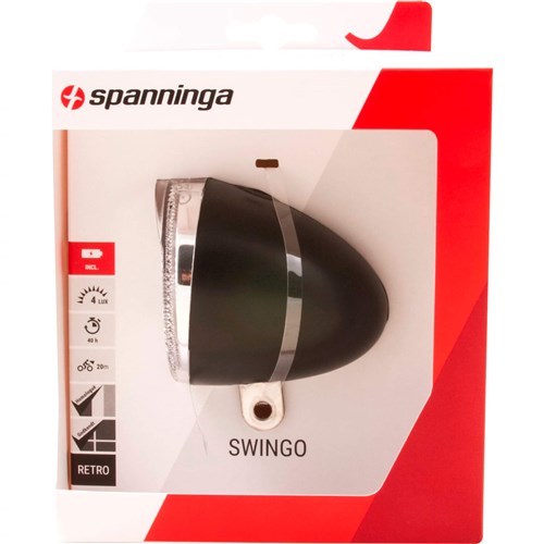 Afbeelding laden in galerijviewer, Spanninga swingo koplamp zwart batt. kaart
