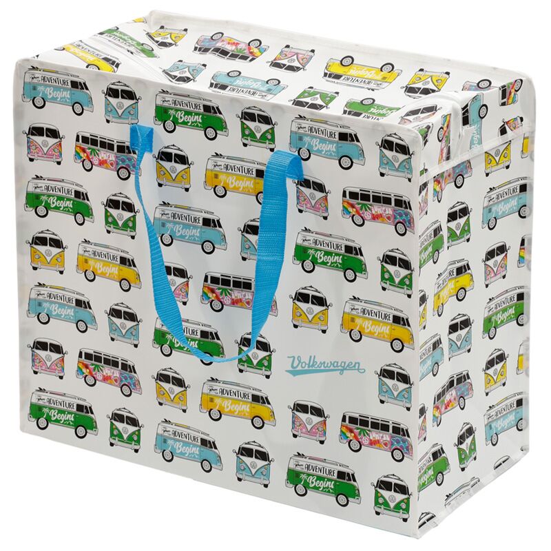 Afbeelding laden in galerijviewer, Volkswagen busje vw t1 surf summer - waszak opbergtas met rits
