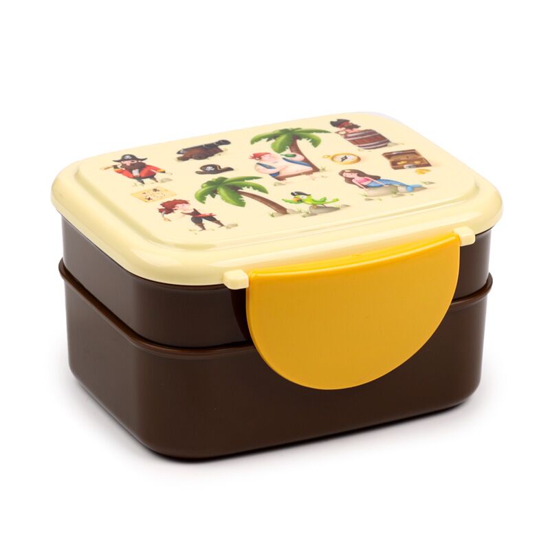 Afbeelding laden in galerijviewer, Jolly rogers piraat clip bento box lunchtrommel met bestek
