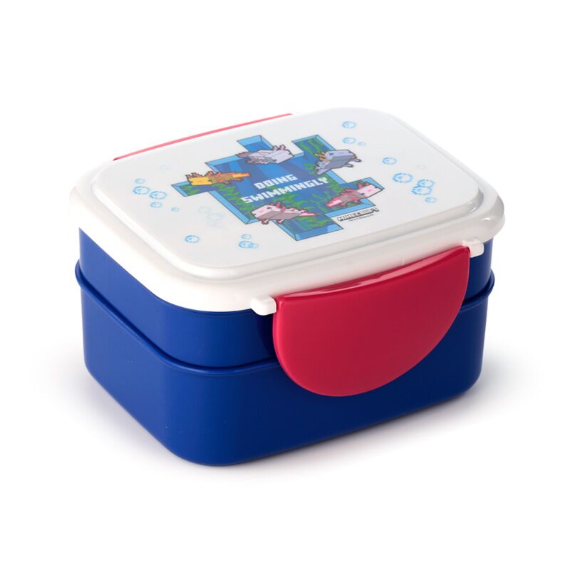 Afbeelding laden in galerijviewer, Union minecraft axolotl clip bento box lunchtrommel bestek
