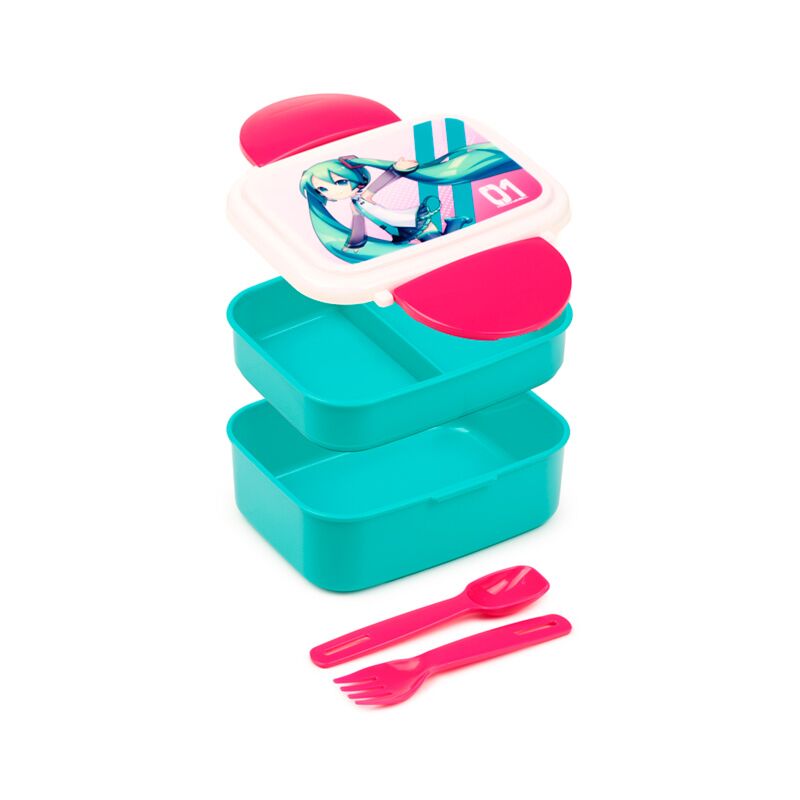 Afbeelding laden in galerijviewer, Union hatsune miku clip bento box lunchtrommel bestek
