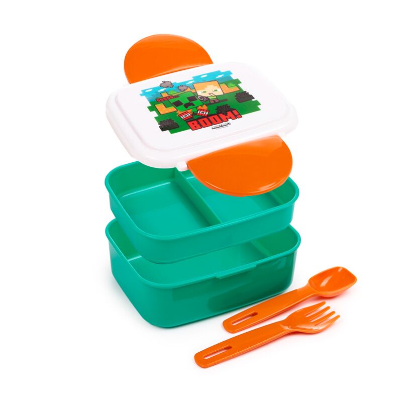 Afbeelding laden in galerijviewer, Union minecraft sss boom clip bento box lunchtrommel bestek
