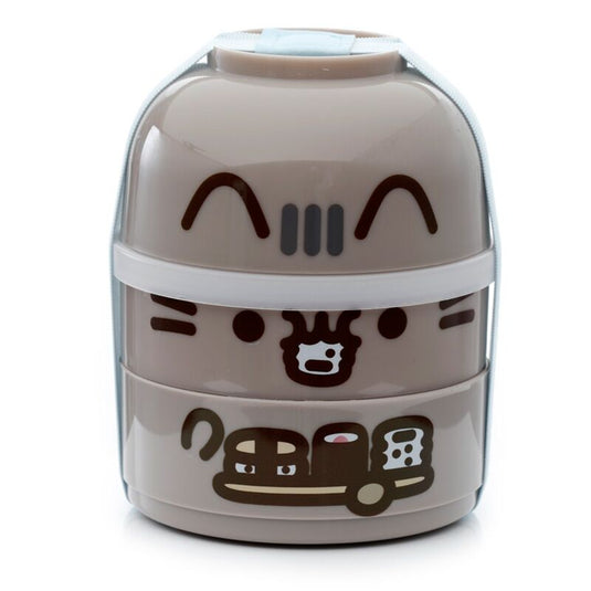 Union pusheen - gestapelde ronde bento box lunchtrommel