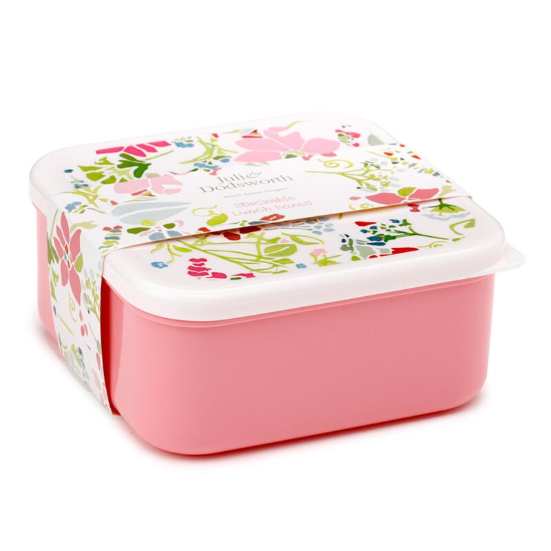 Afbeelding laden in galerijviewer, Set 3 lunch box m l xl - julie dodsworth roze botanisch
