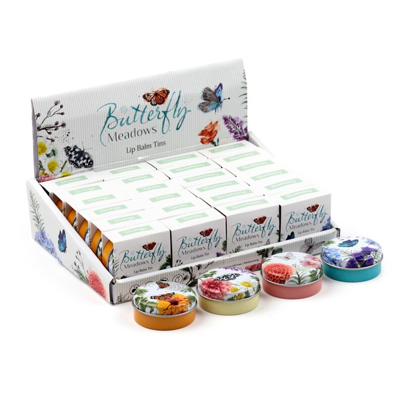 Afbeelding laden in galerijviewer, Butterfly meadows vlinder lipbalsem in blik
