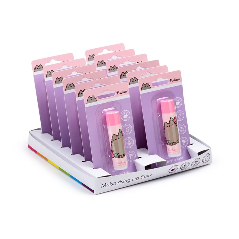 Afbeelding laden in galerijviewer, Pusheen de kat aardbei lipbalsem stick
