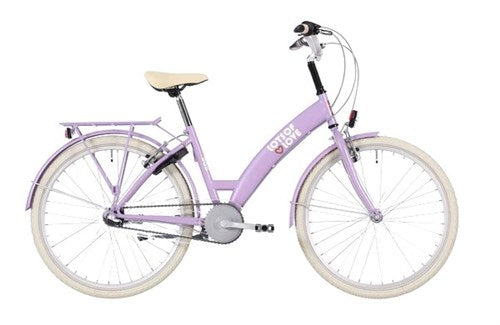 Bikefun bike fun 24 inch meisjesfiets lots of love 3v mat lila