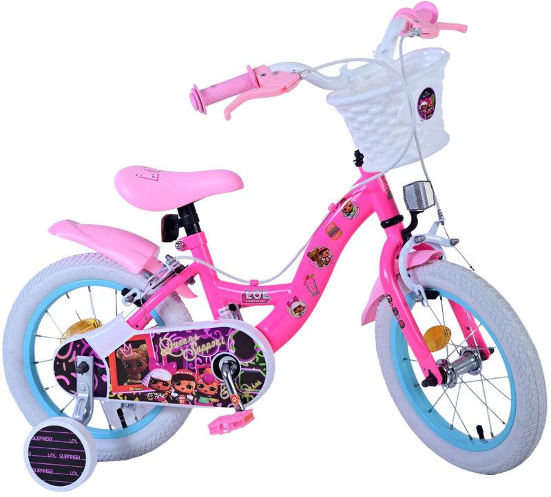 Afbeelding laden in galerijviewer, Volare dolls kinderfiets - meisjes - 14 inch - roze - twee handremmen
