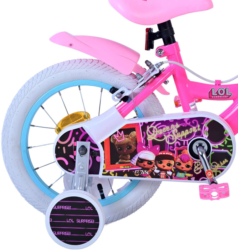 Afbeelding laden in galerijviewer, Volare dolls kinderfiets - meisjes - 14 inch - roze - twee handremmen
