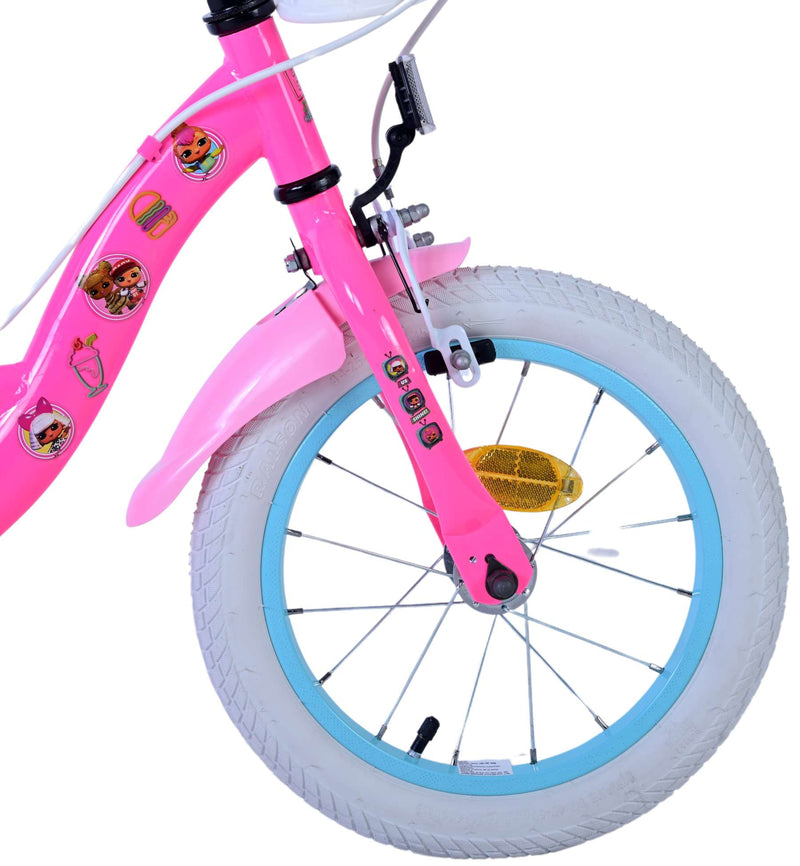 Afbeelding laden in galerijviewer, Volare dolls kinderfiets - meisjes - 14 inch - roze - twee handremmen
