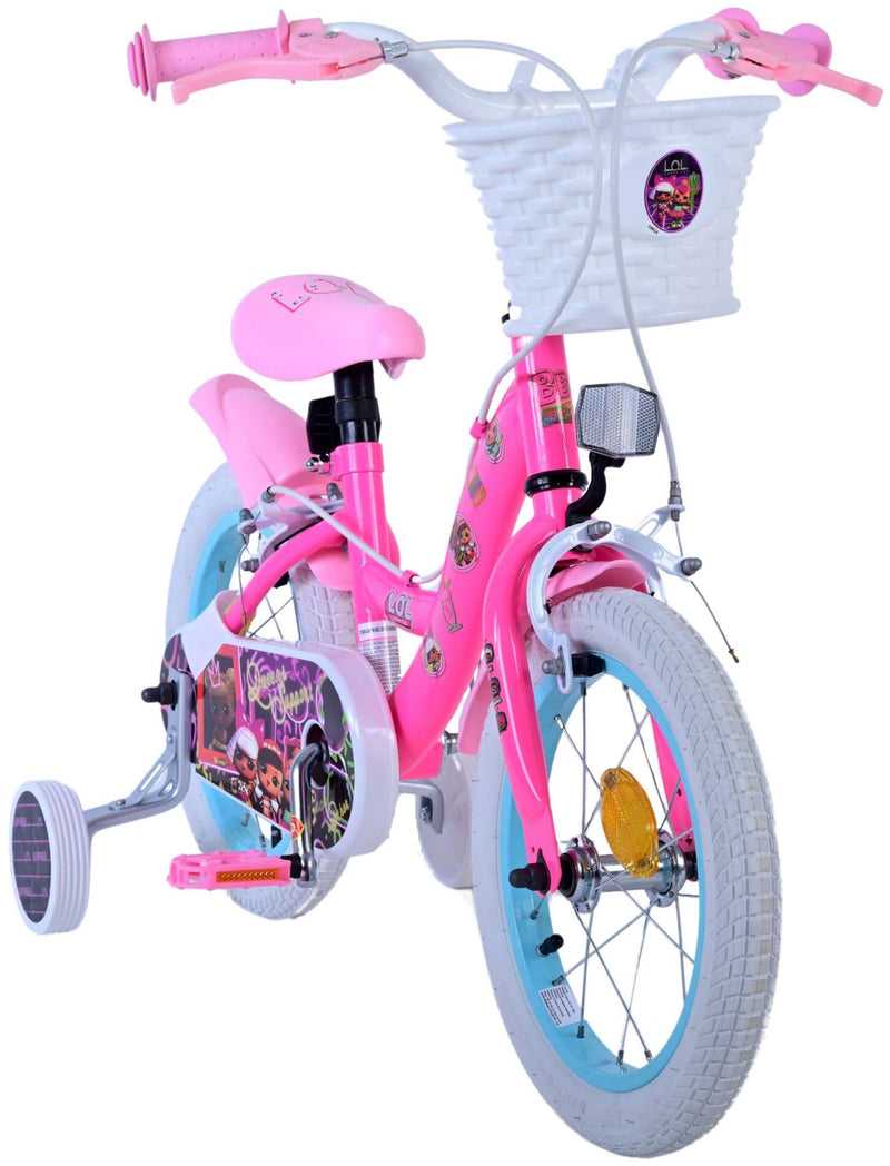 Afbeelding laden in galerijviewer, Volare dolls kinderfiets - meisjes - 14 inch - roze - twee handremmen
