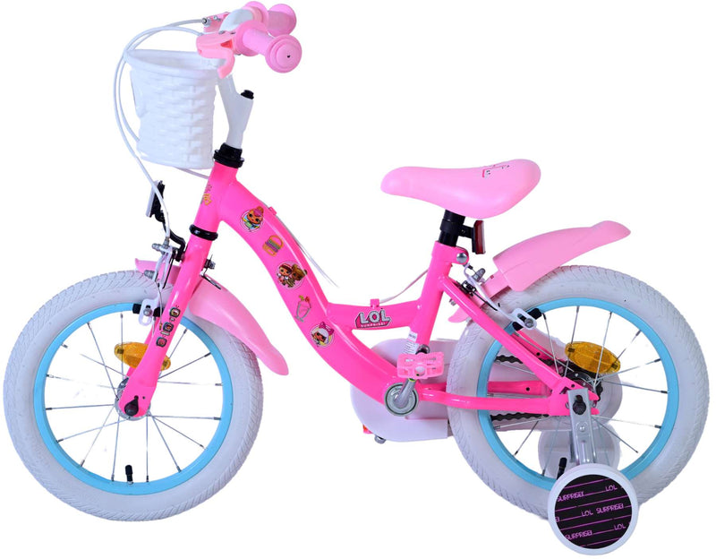 Afbeelding laden in galerijviewer, Volare dolls kinderfiets - meisjes - 14 inch - roze - twee handremmen
