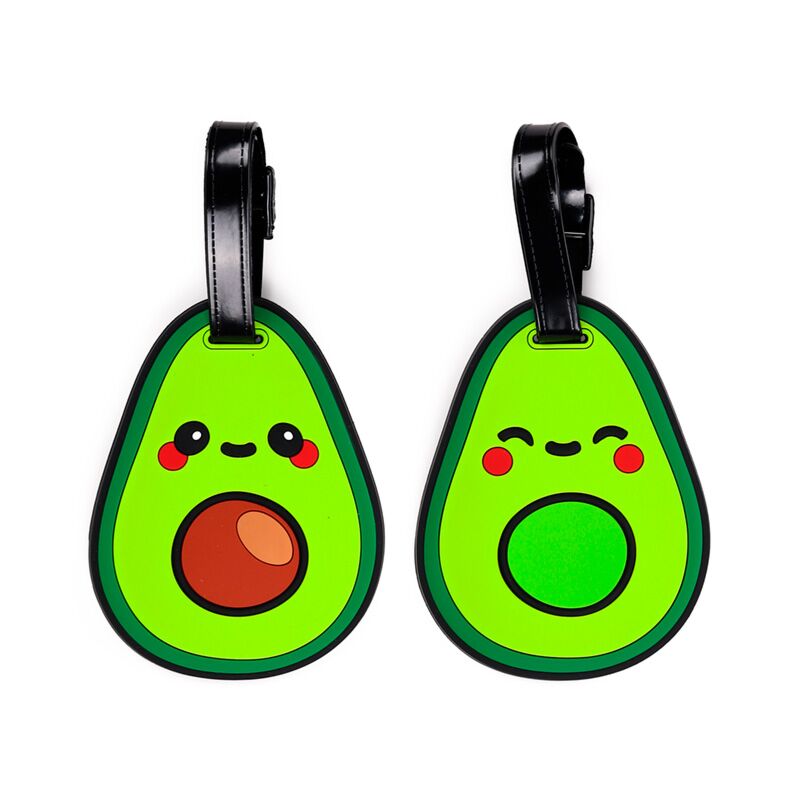 Afbeelding laden in galerijviewer, Foodiemals avocado pvc kofferlabel set van 2
