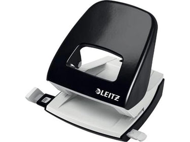 Leitz nexxt metalen bureau perforator - perforeert tot 30 vel - voor mappen en ringbanden - zwart