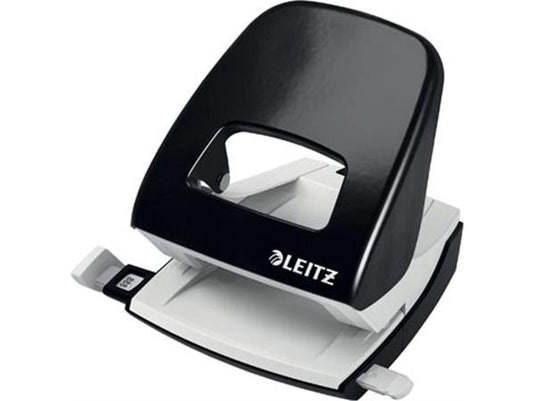 Leitz nexxt metalen bureau perforator - perforeert tot 30 vel - voor mappen en ringbanden - zwart