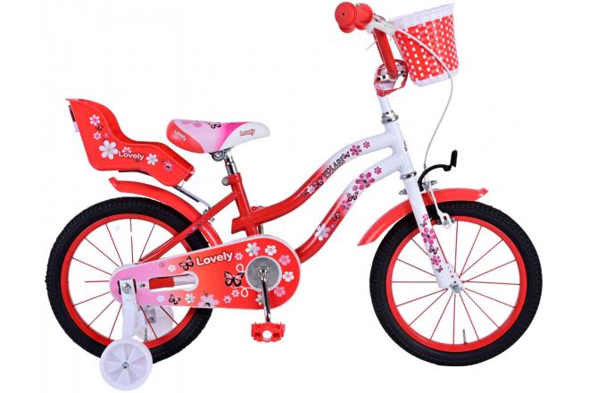 Afbeelding laden in galerijviewer, Volare Lovely Kinderfiets Meisjes 16 inch Rood Wit
