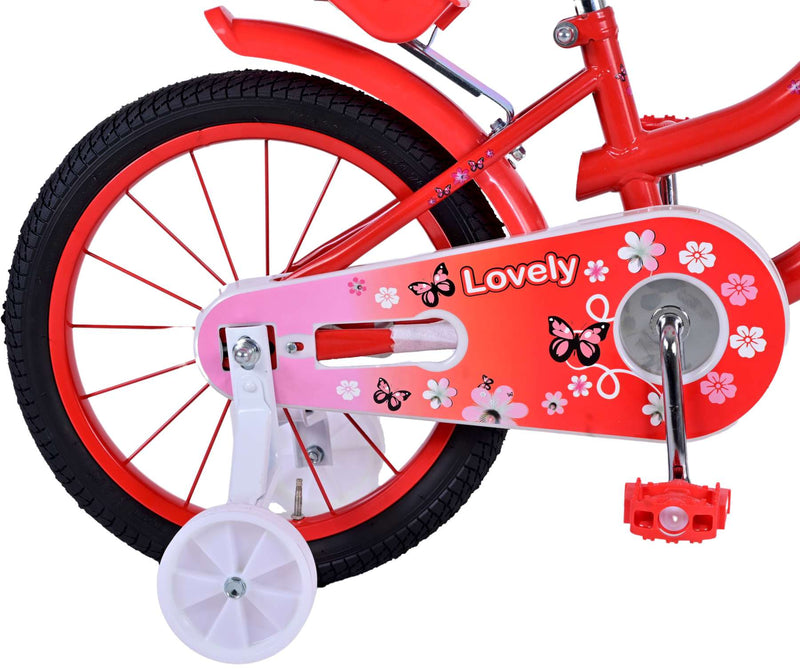 Afbeelding laden in galerijviewer, Volare Lovely Kinderfiets Meisjes 16 inch Rood Wit

