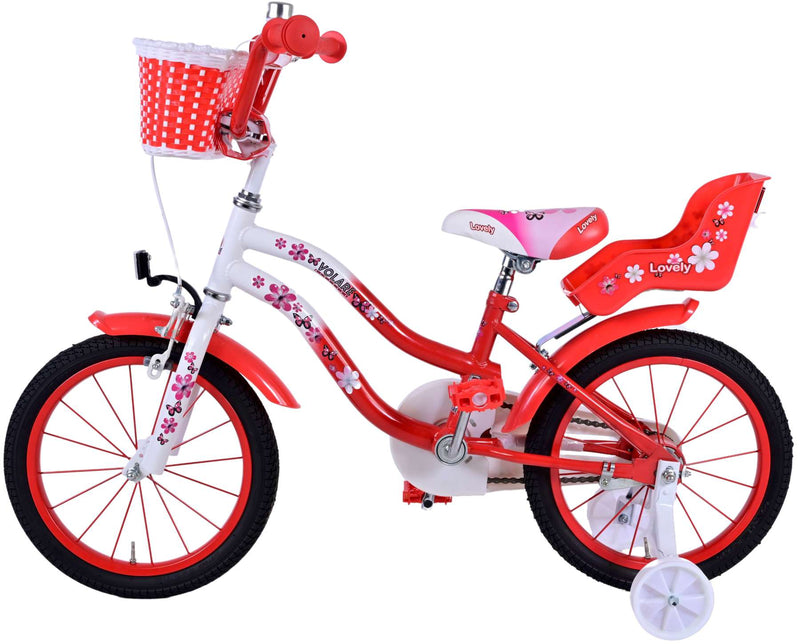 Afbeelding laden in galerijviewer, Volare Lovely Kinderfiets Meisjes 16 inch Rood Wit
