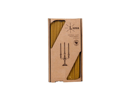 Luxa bijenwaskaarsen - dun - 25 cm - 60 st.